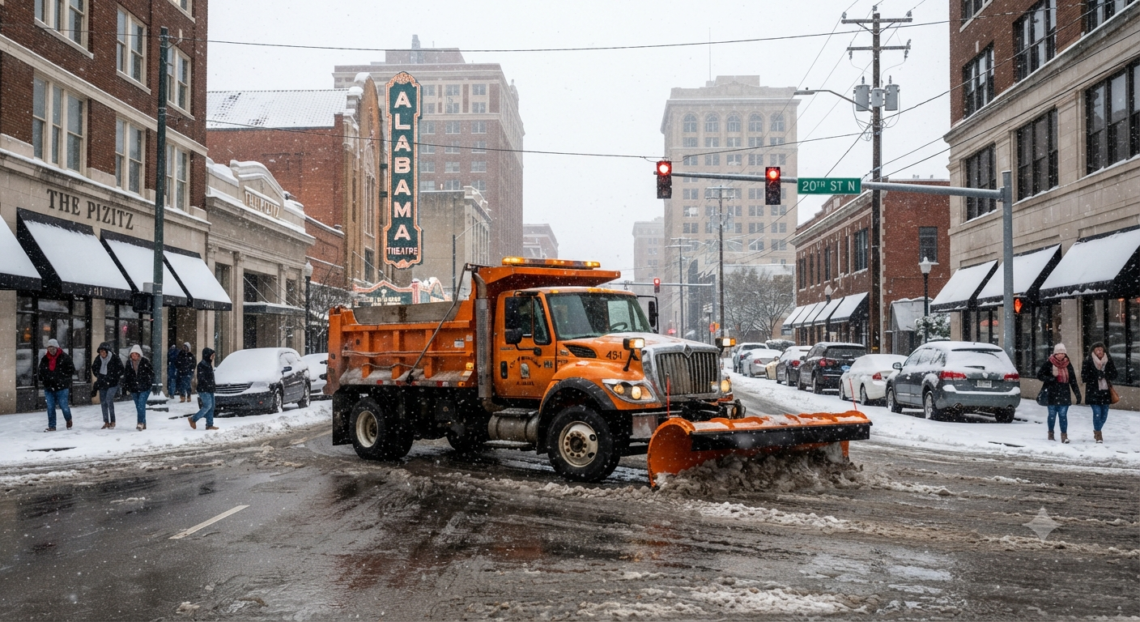 Alabama snow plow urban